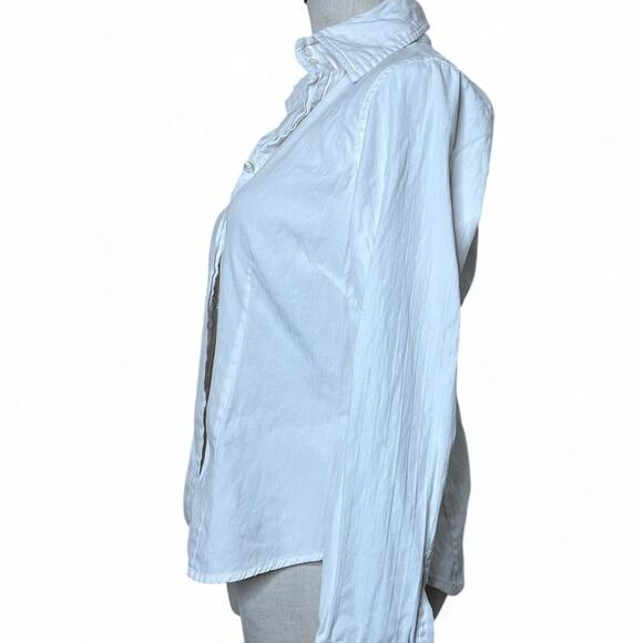 Y2k vintage white and minimal stripe button up - Picture 4 of 6